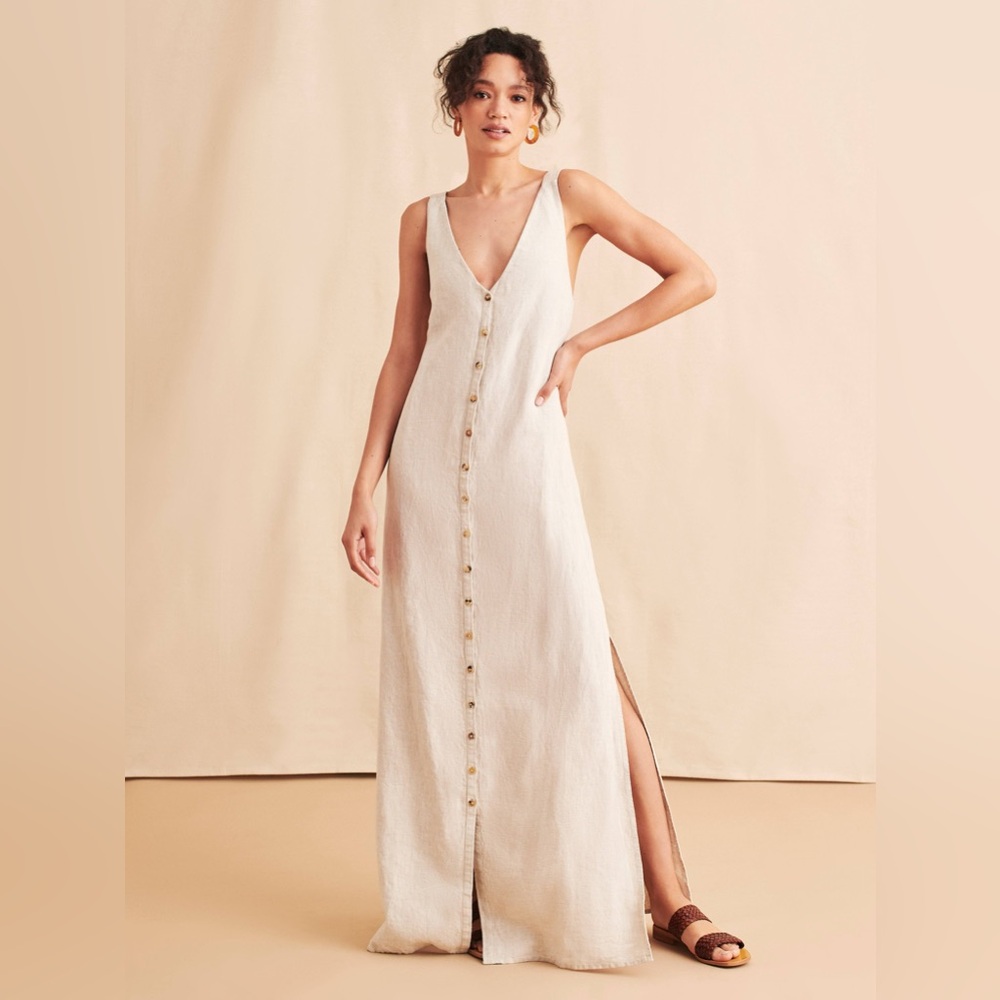 Faherty Big Sur Linen Maxi Dress